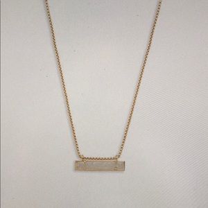 Leanor Bar Pendant Necklace in Iridescent Drusy